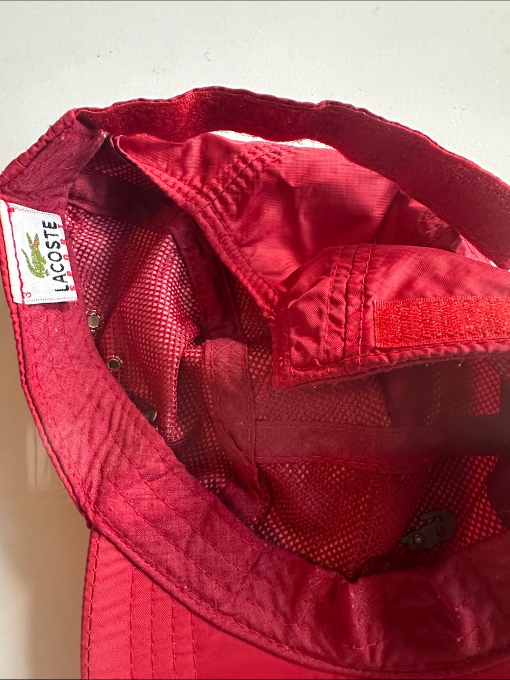 Lacoste Red Baseball Cap - Picture 5 of 9